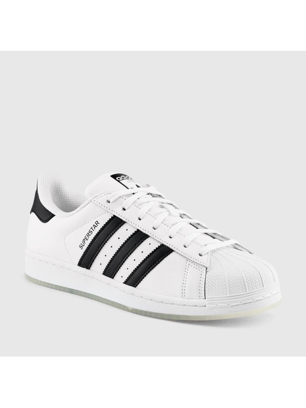 adidas White Sneakers with black Three Stripes